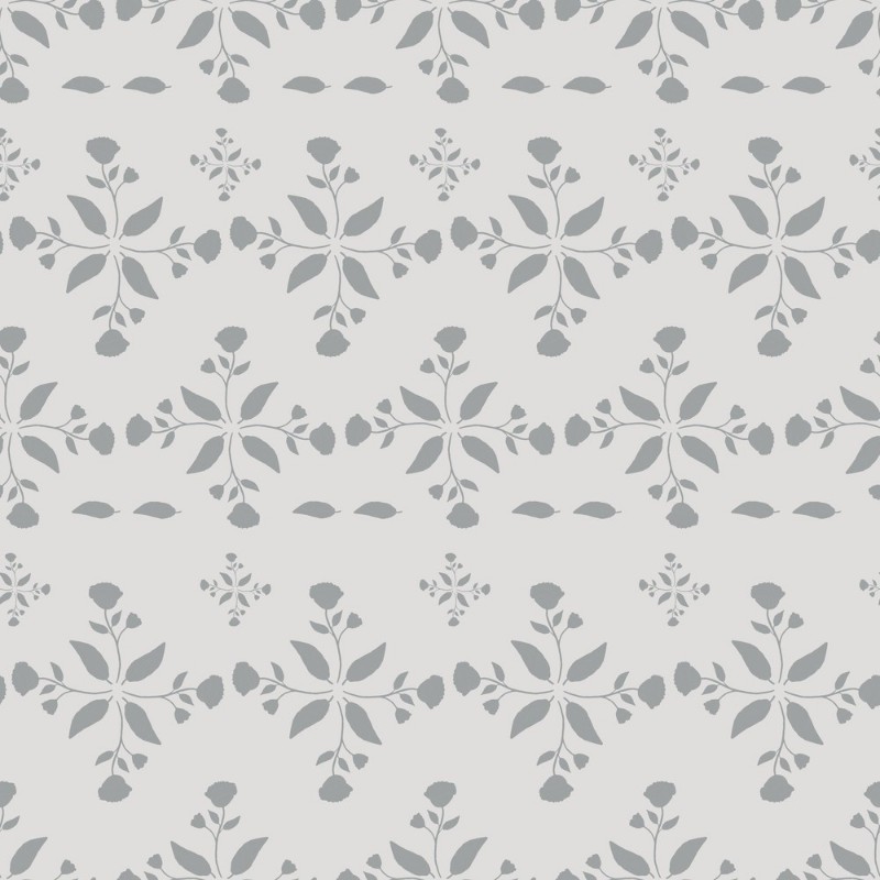 Bild på Leaves and round sprigs in Grey - 1032901-02